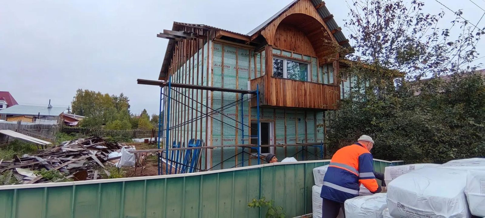 Привезли эковату на объект